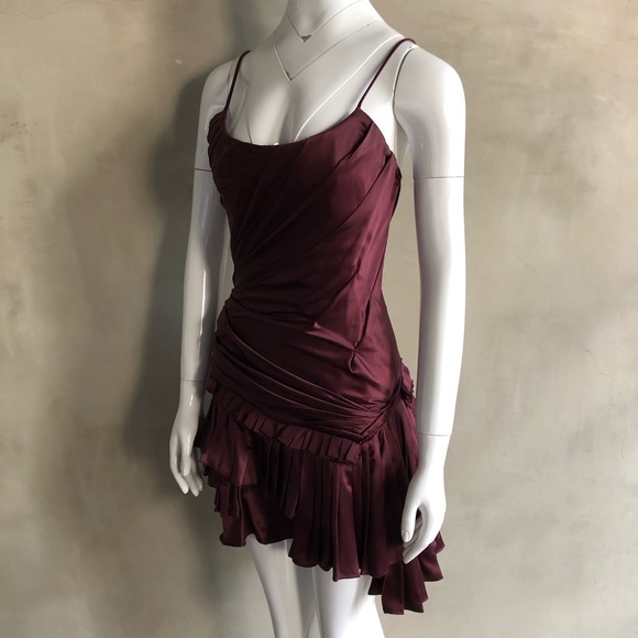 Roberto Cavalli | Burgundy Corset Dress - Picture 5 of 8